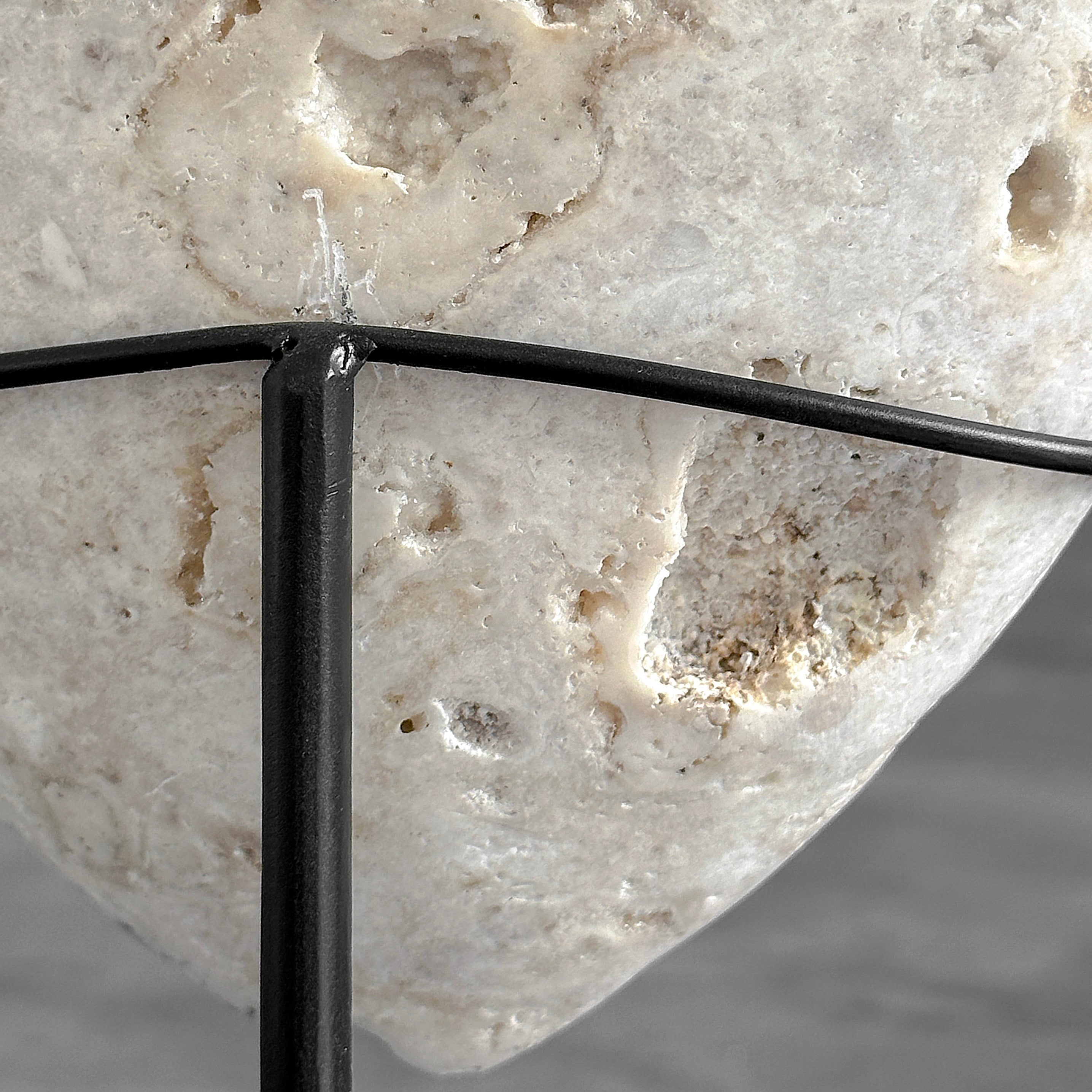 Wonderful White Druzy Crystal Sphere on a custom stand CH/586