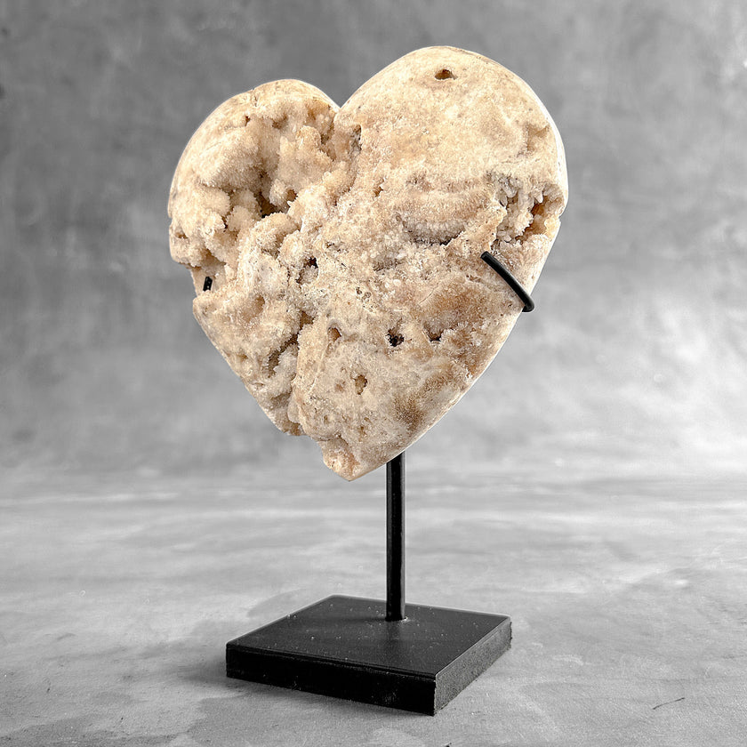 Wonderful White Druzy Crystal Sphere on a custom stand CH/588