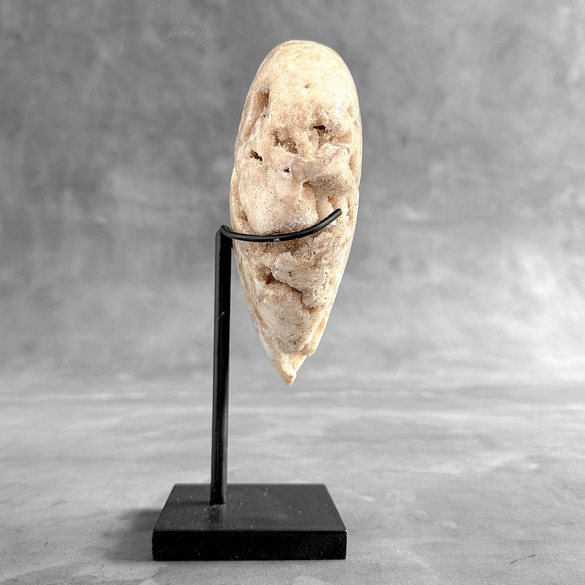 Wonderful White Druzy Crystal Sphere on a custom stand CH/588