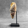 Stunning Heart Shape of Yellow Crystal Rock on a custom stand CH/590