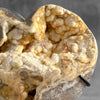 Stunning Heart Shape of Yellow Crystal Rock on a custom stand CH/590