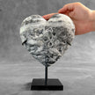 Wonderful Zebra Crystal Heart-Shaped on a custom stand CH/501