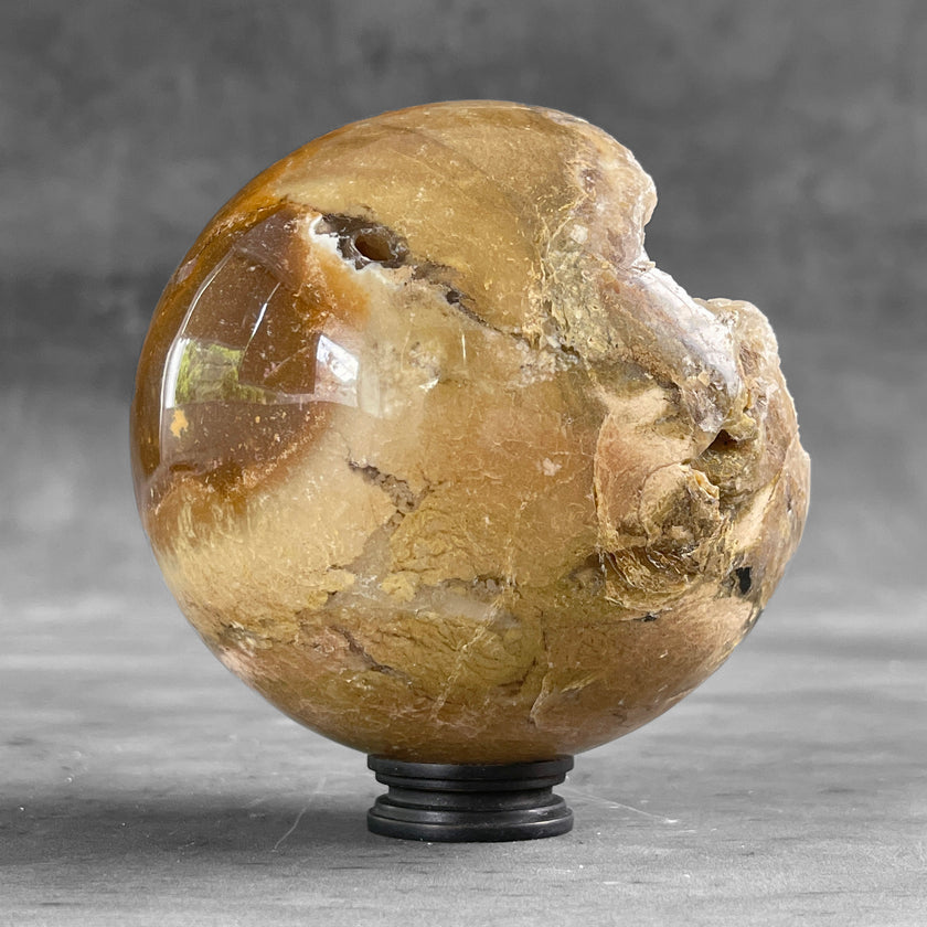 Stunning Yellow Crystal Sphere on a Custom Stand PS/510