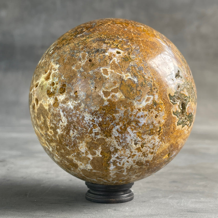 Stunning Yellow Crystal Sphere on a Custom Stand PS/521