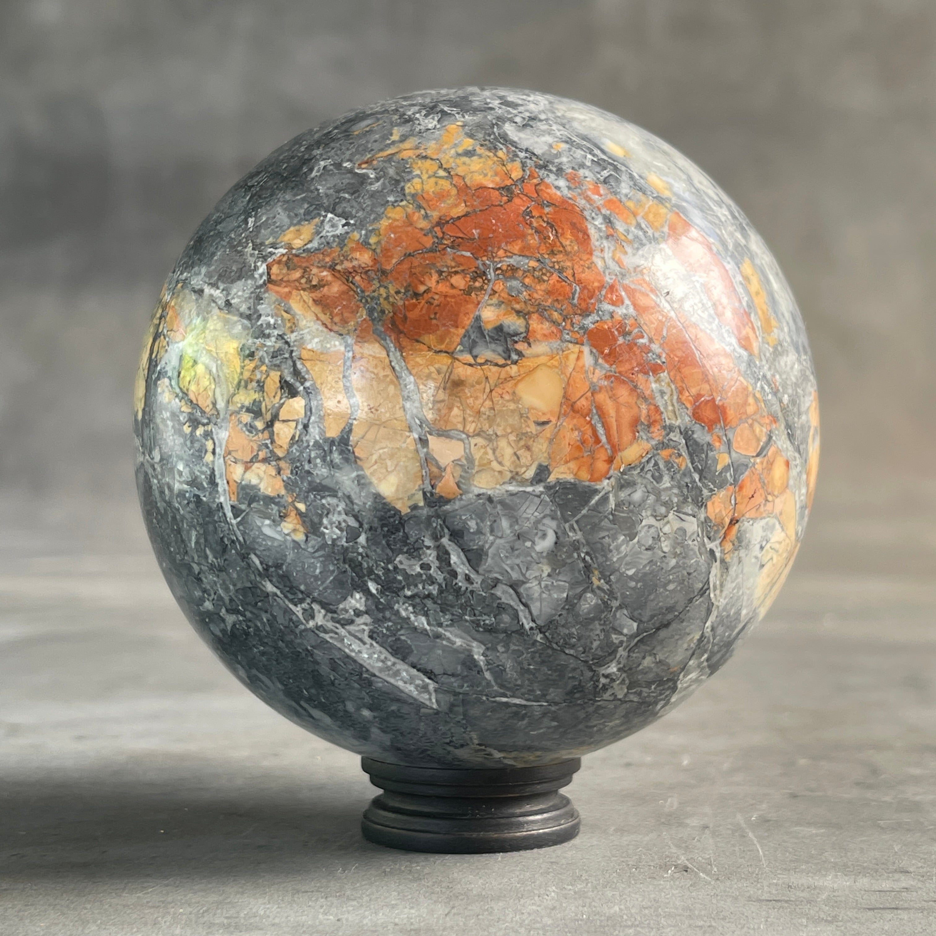 Wonderful Maligano Jasper Sphere on a Custom Stand PS/530