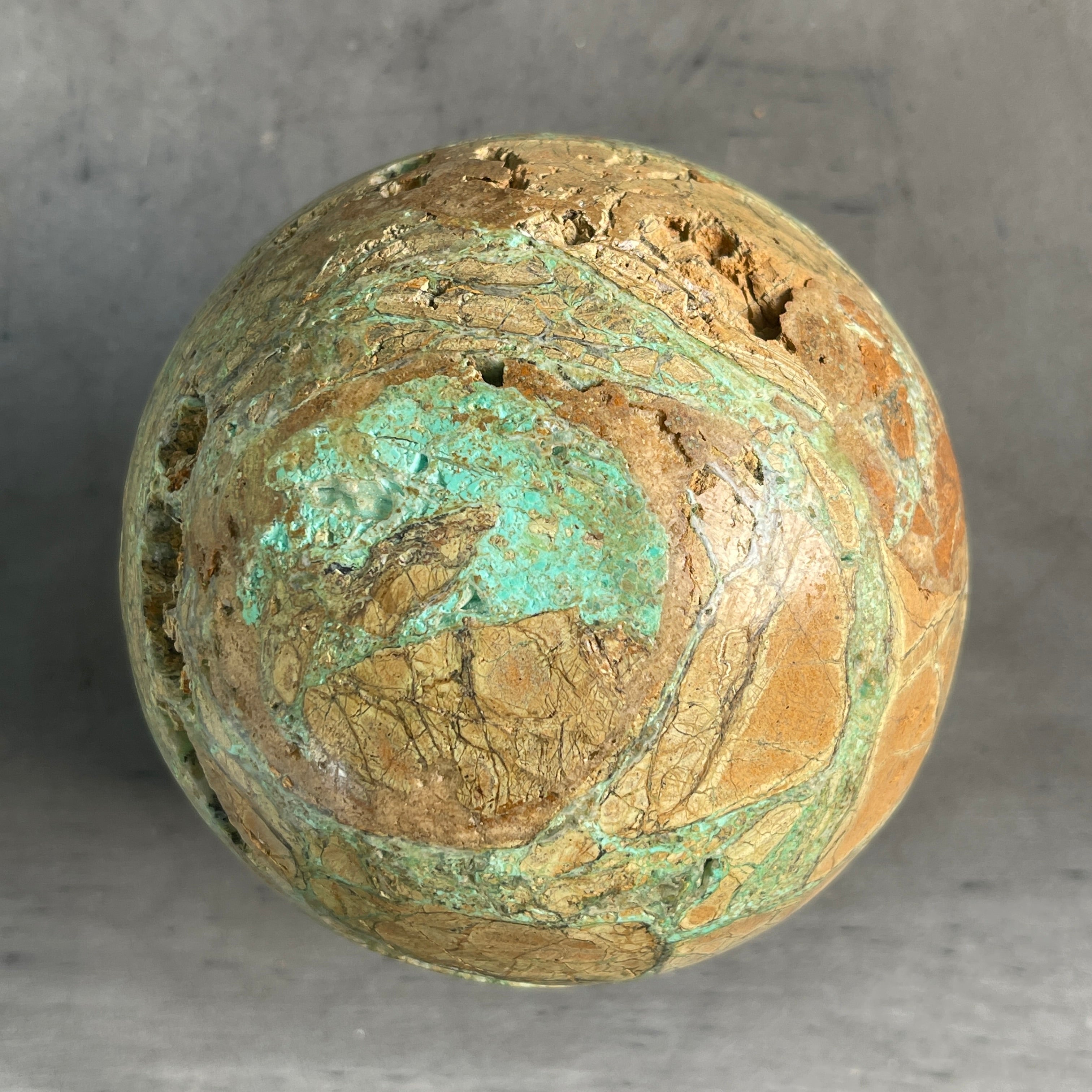 Wonderful Green Smithsonite Sphere on a Custom Stand PS/531