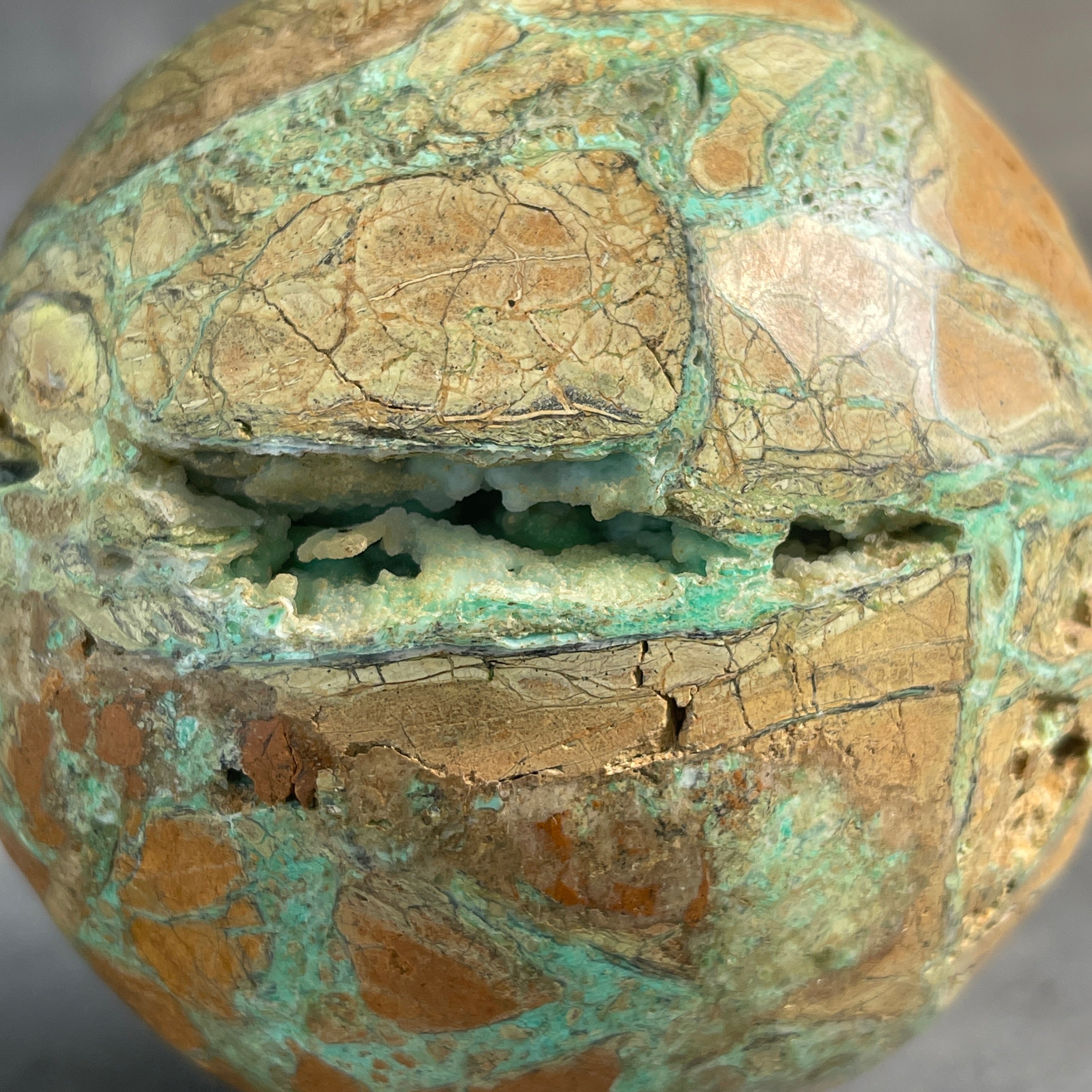 Wonderful Green Smithsonite Sphere on a Custom Stand PS/531