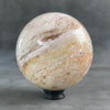 A Beautiful Sphere of Agatized Wood on Custom Stand PS/543