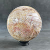 A Beautiful Sphere of Agatized Wood on Custom Stand PS/543