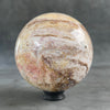 A Beautiful Sphere of Agatized Wood on Custom Stand PS/543