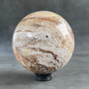 A Beautiful Sphere of Agatized Wood on Custom Stand PS/543