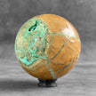 Wonderful Green Smithsonite Sphere on a Custom Stand PS 549