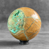 Wonderful Green Smithsonite Sphere on a Custom Stand PS 549