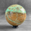 Wonderful Green Smithsonite Sphere on a Custom Stand PS 581