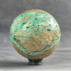 Wonderful Green Smithsonite Sphere on a Custom Stand PS 584