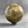 Maligano Jasper Sphere on Custom Stand – Polished Crystal Sphere, Natural Stone Decor, Unique Home Accent - PS 586