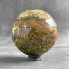 Maligano Jasper Sphere on Custom Stand – Polished Crystal Sphere, Natural Stone Decor, Unique Home Accent - PS 586