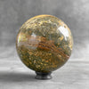 Maligano Jasper Sphere on Custom Stand – Polished Crystal Sphere, Natural Stone Decor, Unique Home Accent - PS 586