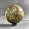Maligano Jasper Sphere on Custom Stand – Polished Crystal Sphere, Natural Stone Decor, Unique Home Accent - PS 586
