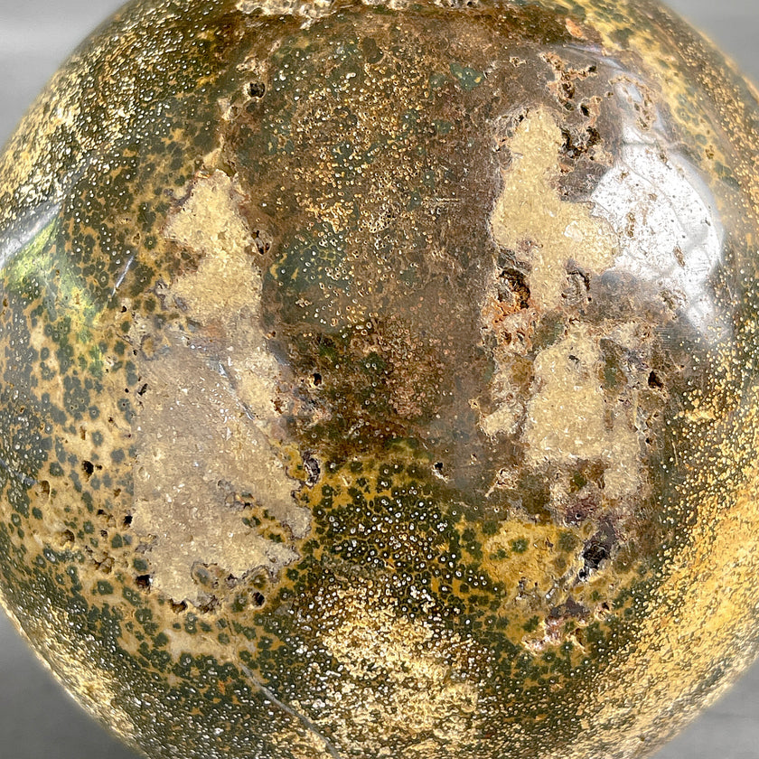 Wonderful Maligano Jasper Sphere on a Custom Stand PS 586