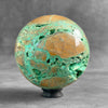 Wonderful Green Smithsonite Sphere on a Custom Stand PS 587