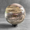 Wonderful Petrified Wood Sphere on a Custom Stand PS 588