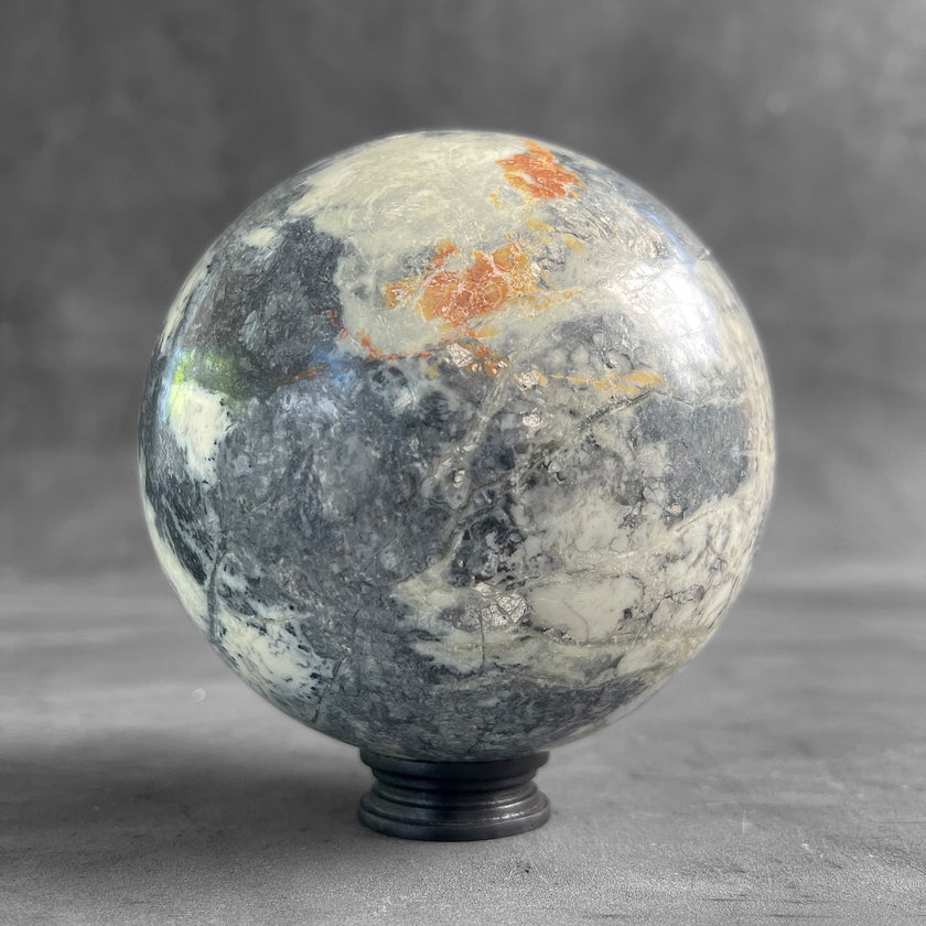 Wonderful Maligano Jasper Sphere on a Custom Stand PS 589