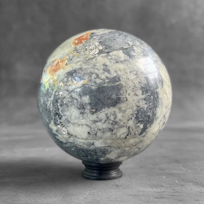 Wonderful Maligano Jasper Sphere on a Custom Stand PS 589