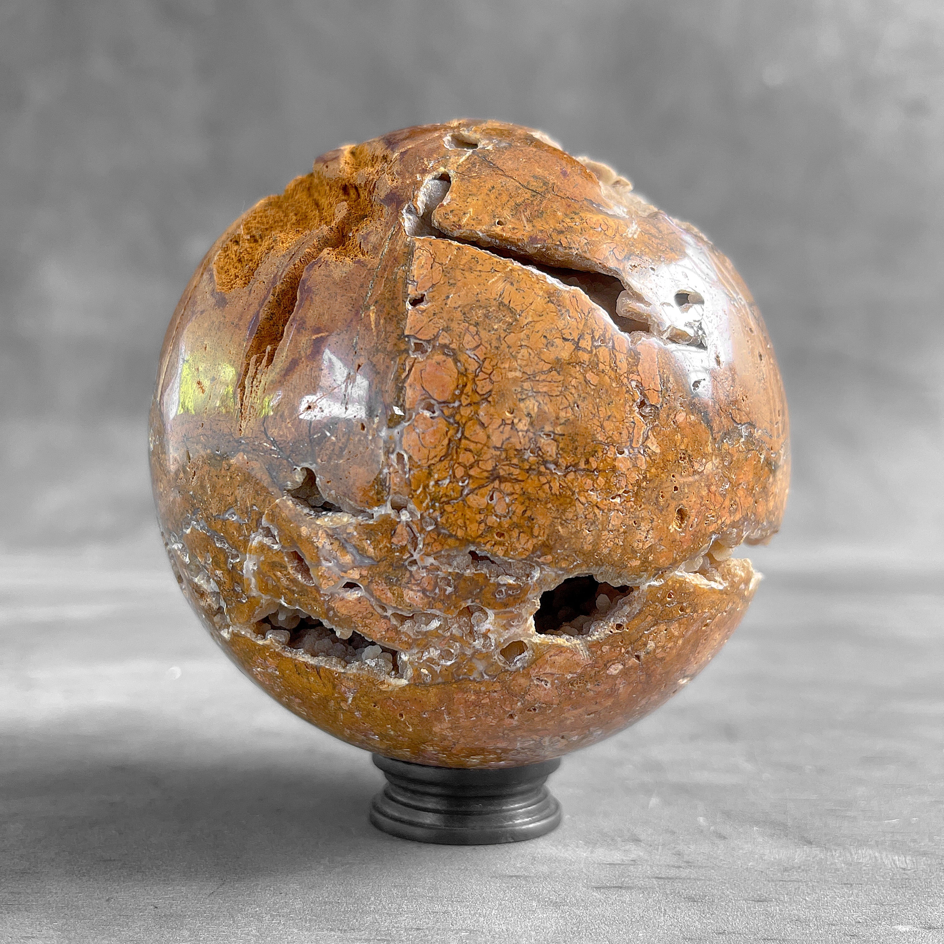 Wonderful Sphere of Red Jasper with a Custom Stand PS 590