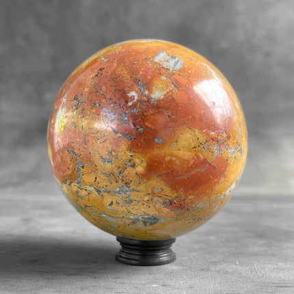 Wonderful Maligano Jasper Sphere on a Custom Stand PS 574