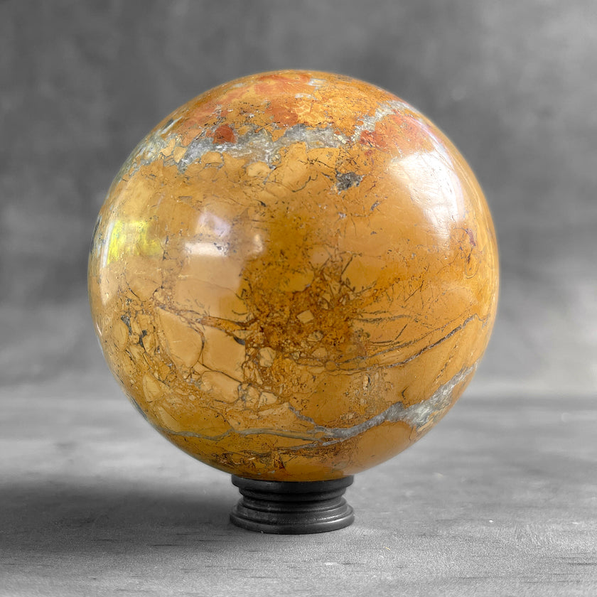 Wonderful Maligano Jasper Sphere on a Custom Stand PS 574