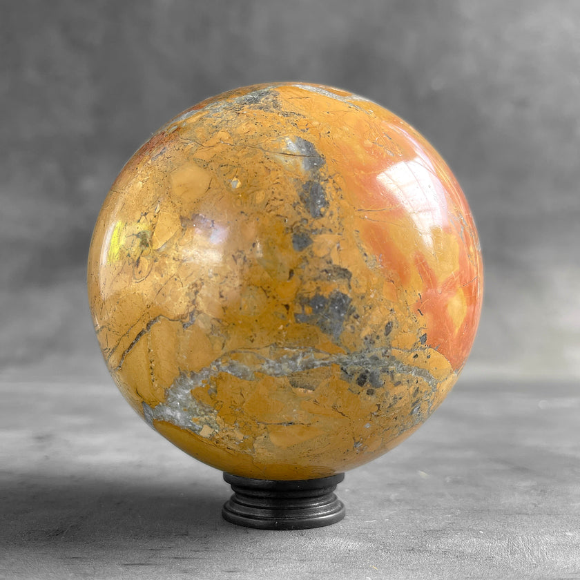 Wonderful Maligano Jasper Sphere on a Custom Stand PS 574