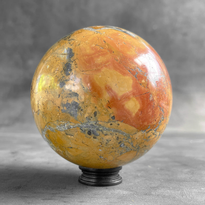 Wonderful Maligano Jasper Sphere on a Custom Stand PS 574