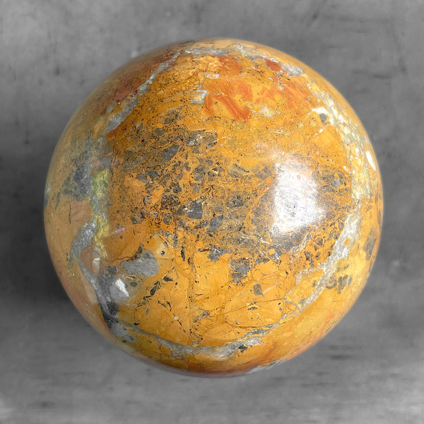 Wonderful Maligano Jasper Sphere on a Custom Stand PS 574