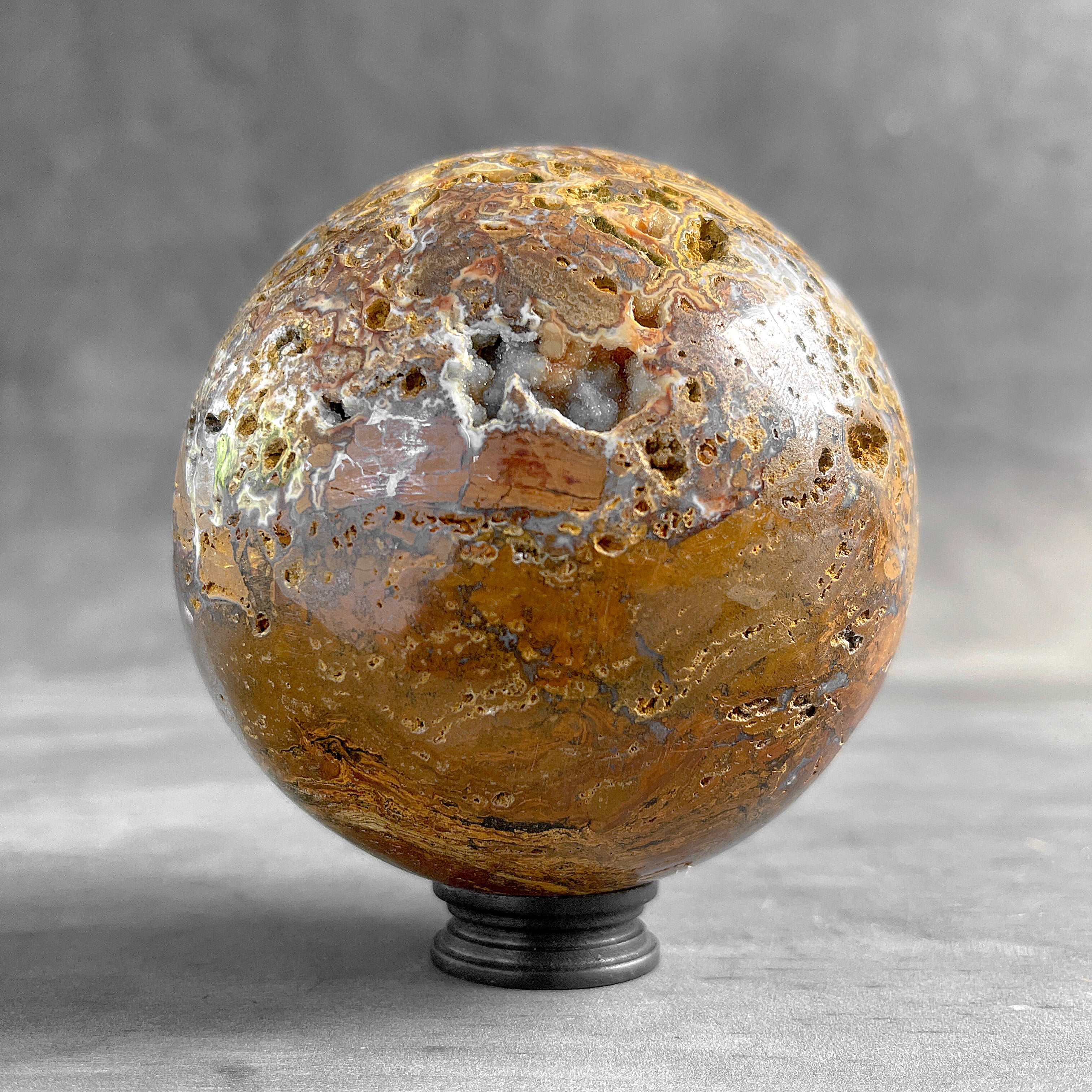 Wonderful Sphere of Red Jasper with a Custom Stand PS 575