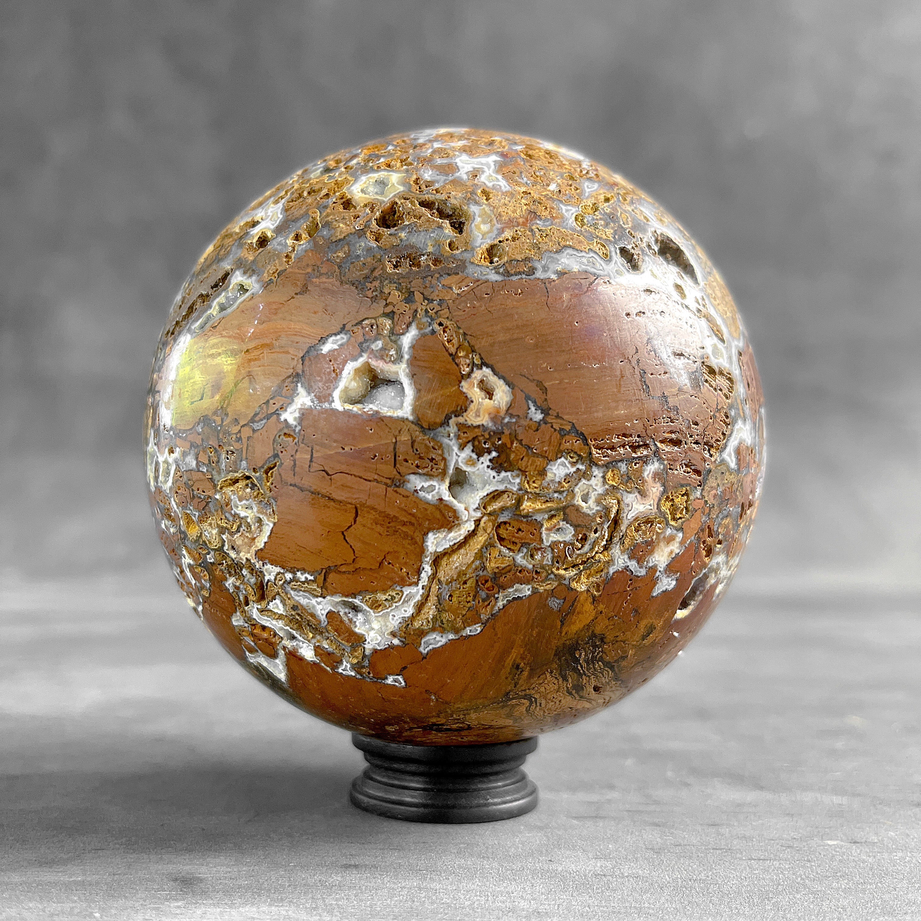 Wonderful Sphere of Red Jasper with a Custom Stand PS 575