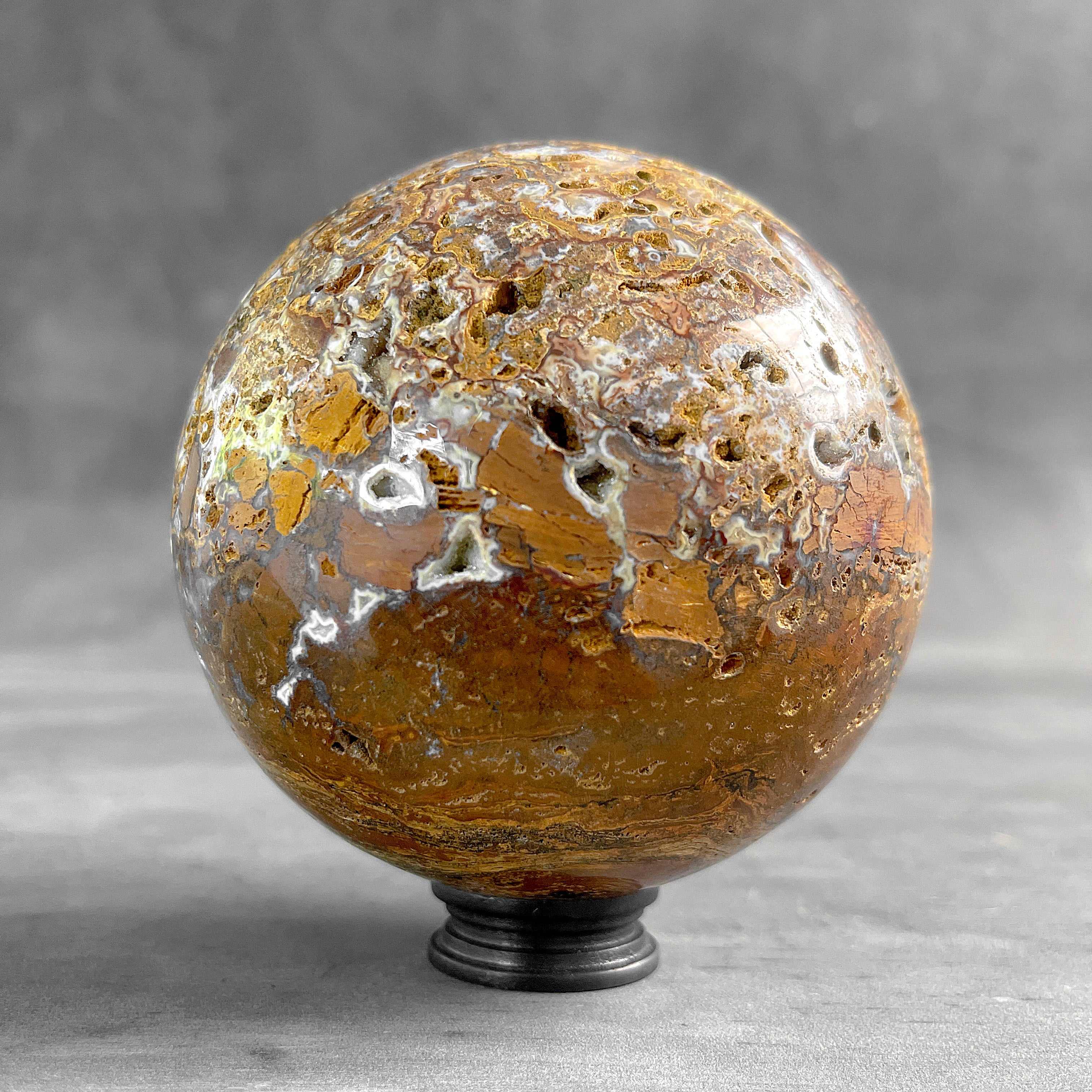 Wonderful Sphere of Red Jasper with a Custom Stand PS 575