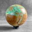 Wonderful Green Smithsonite Sphere on a Custom Stand PS 576