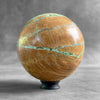 Wonderful Green Smithsonite Sphere on a Custom Stand PS 576