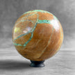 Wonderful Green Smithsonite Sphere on a Custom Stand PS 576