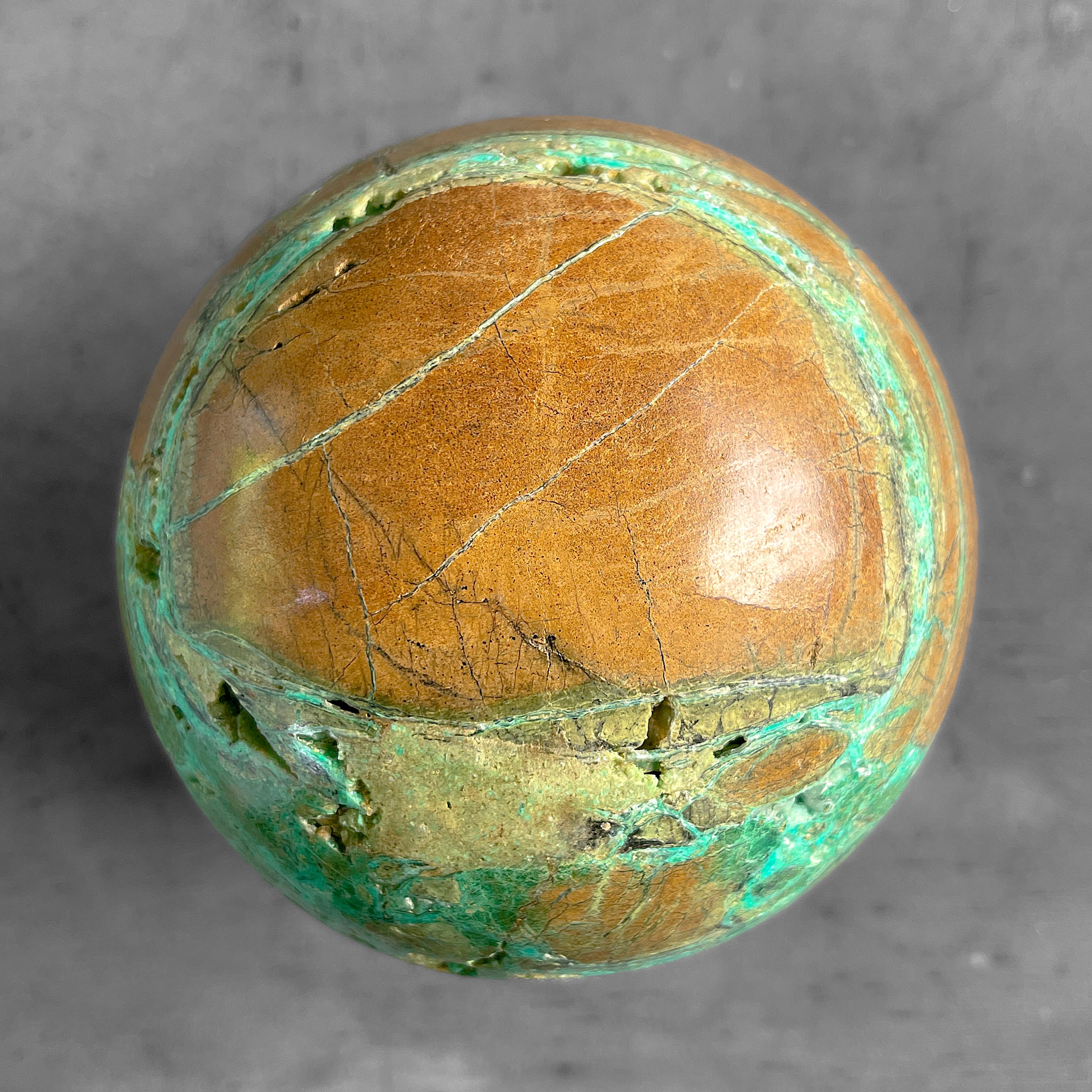 Wonderful Green Smithsonite Sphere on a Custom Stand PS 576