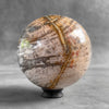 Wonderful Petrified Wood Sphere on a Custom Stand PS 577