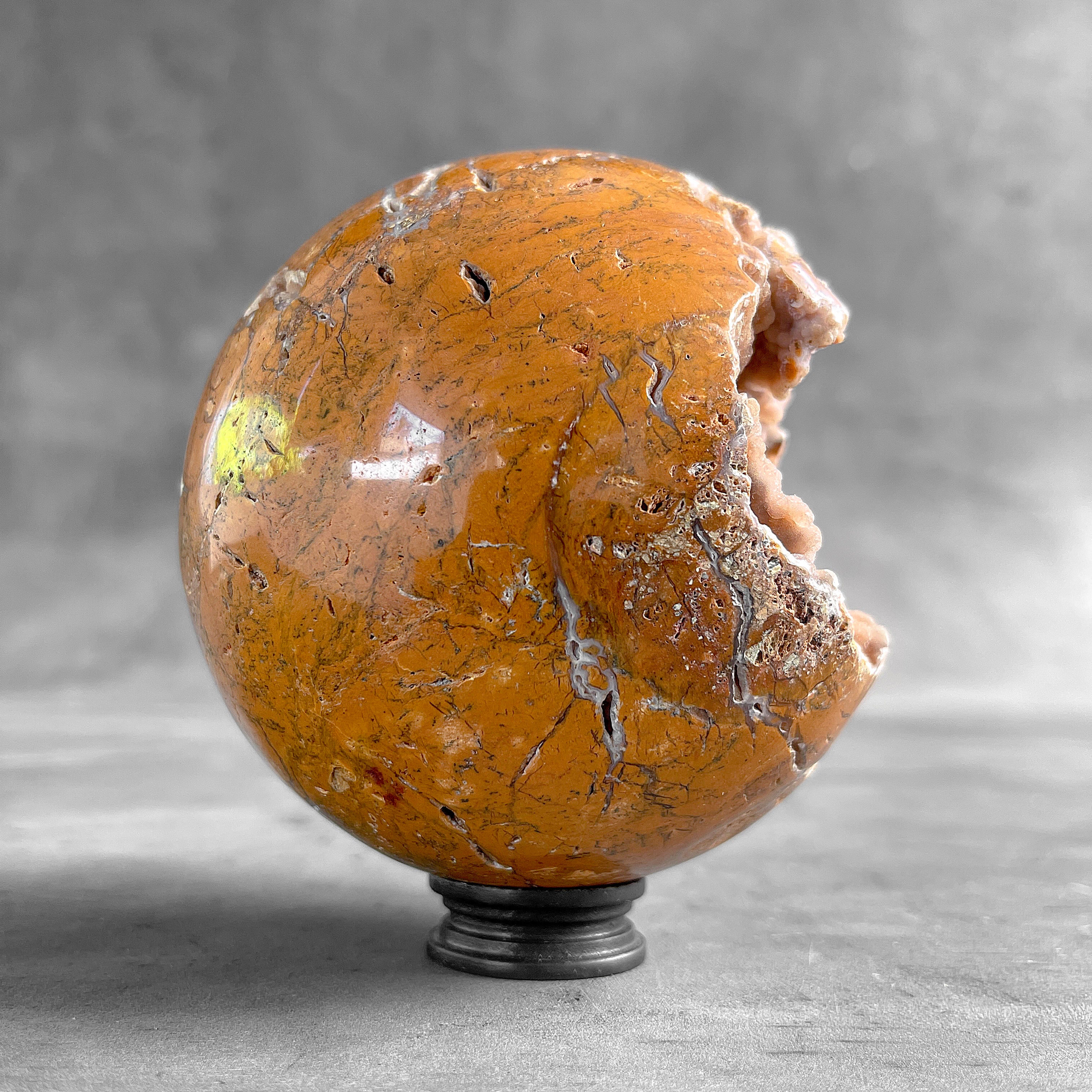 Wonderful Maligano Jasper Sphere on a Custom Stand PS 578