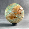 Wonderful Green Smithsonite Sphere on a Custom Stand PS 579