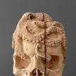 Tamarind Wooden Skull With Craved Octopus - 7J/108