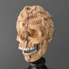 Tamarind Wooden Skull With Craved Octopus - 7J/108