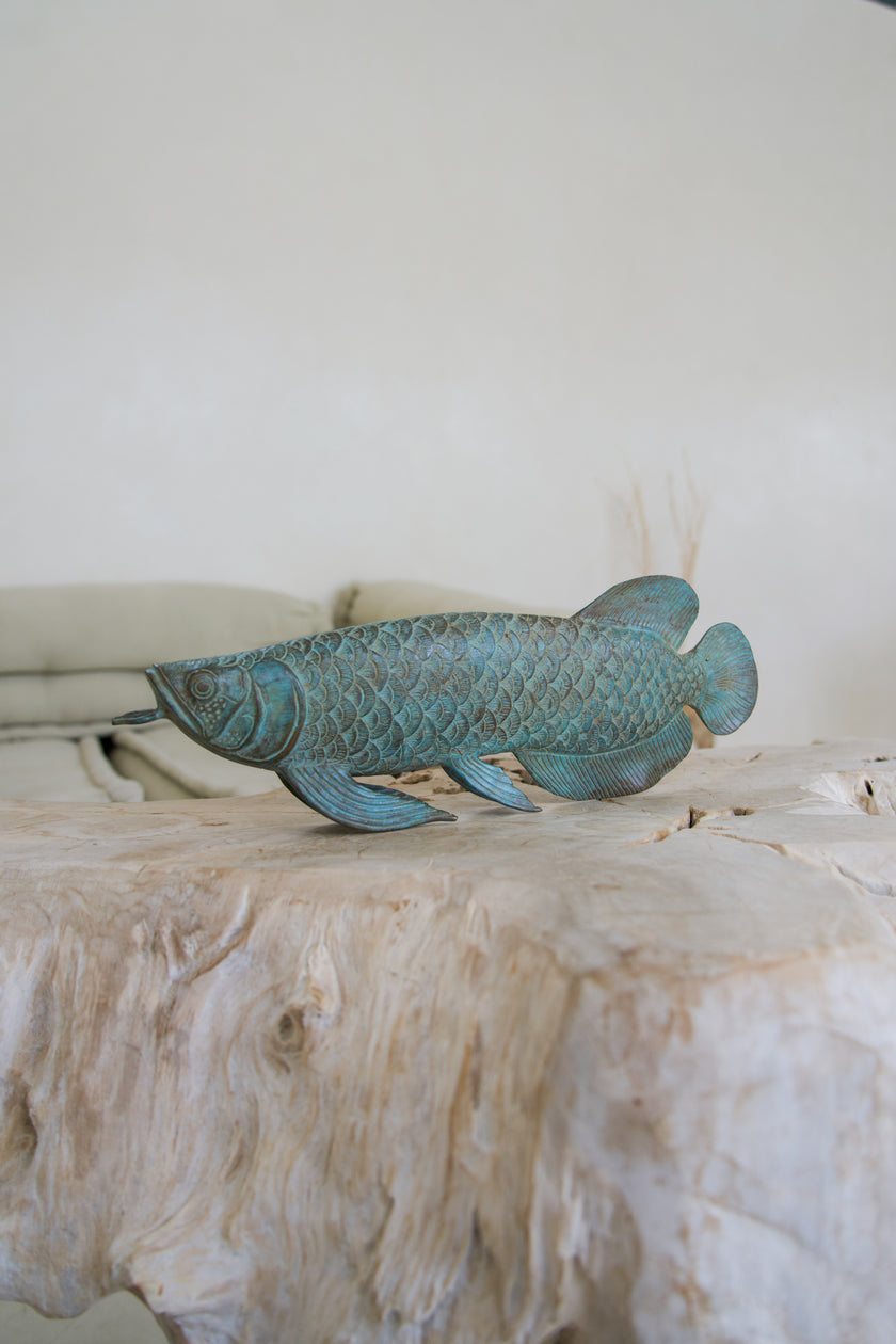 Arowana Fish Patinated Bronze
