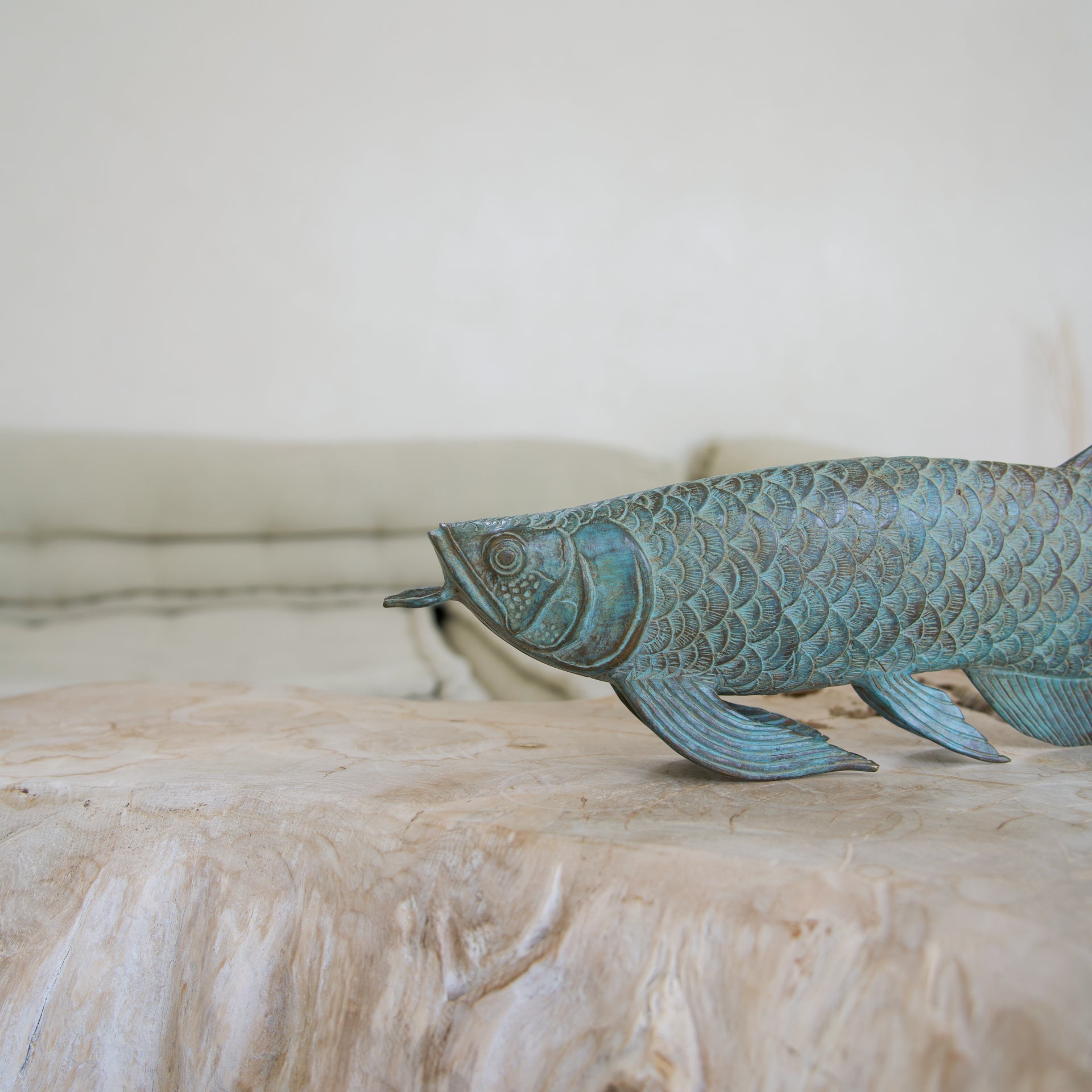 Arowana Fish Patinated Bronze