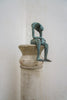 Abstract Man Contemplative Sculpture Patinated Bronze - M