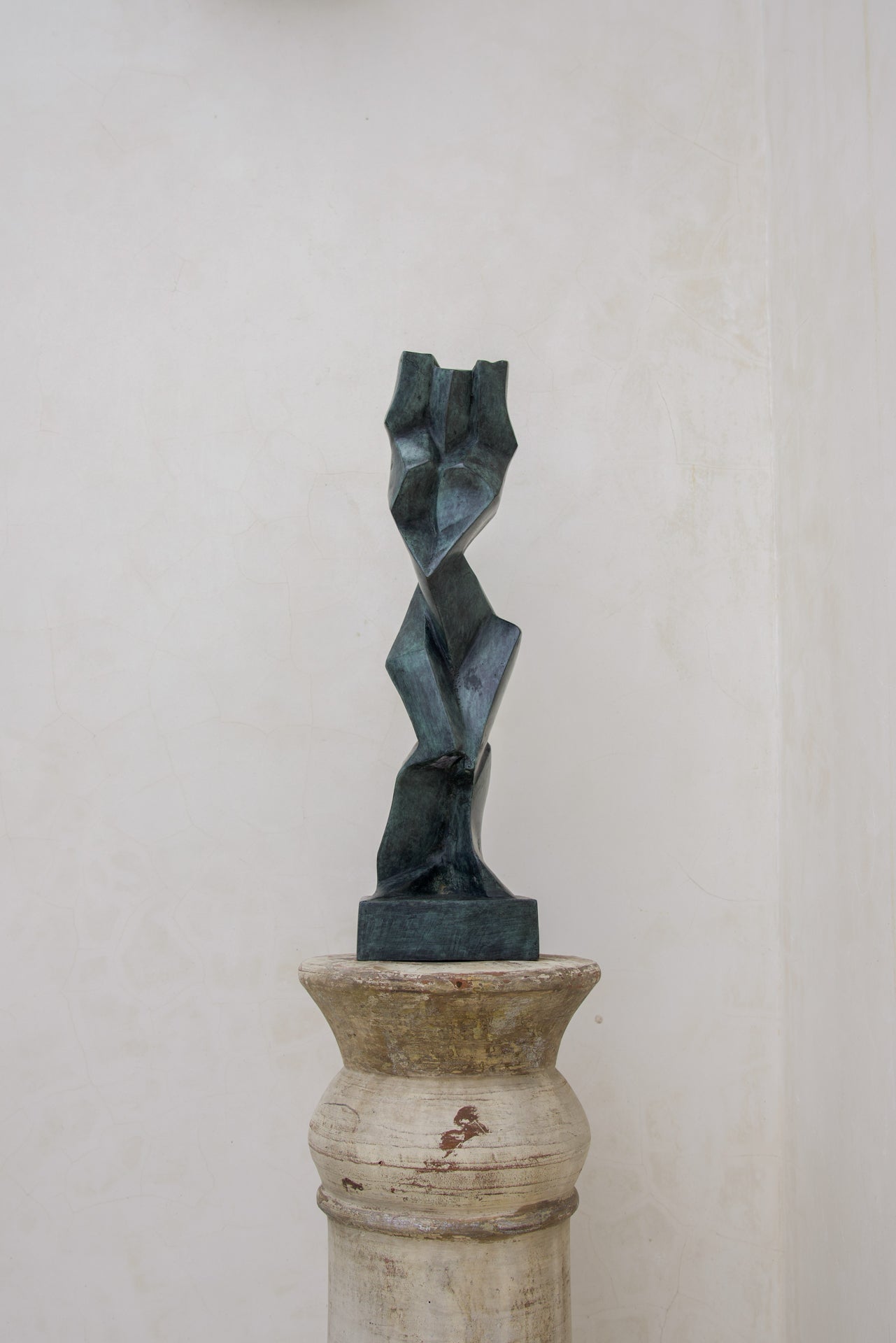 Lady Cubist Patinated Blue Bronze